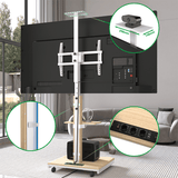 XTRARM TV Stander Elite hvid/bøg manuel justerbar - tvophaeng.dk