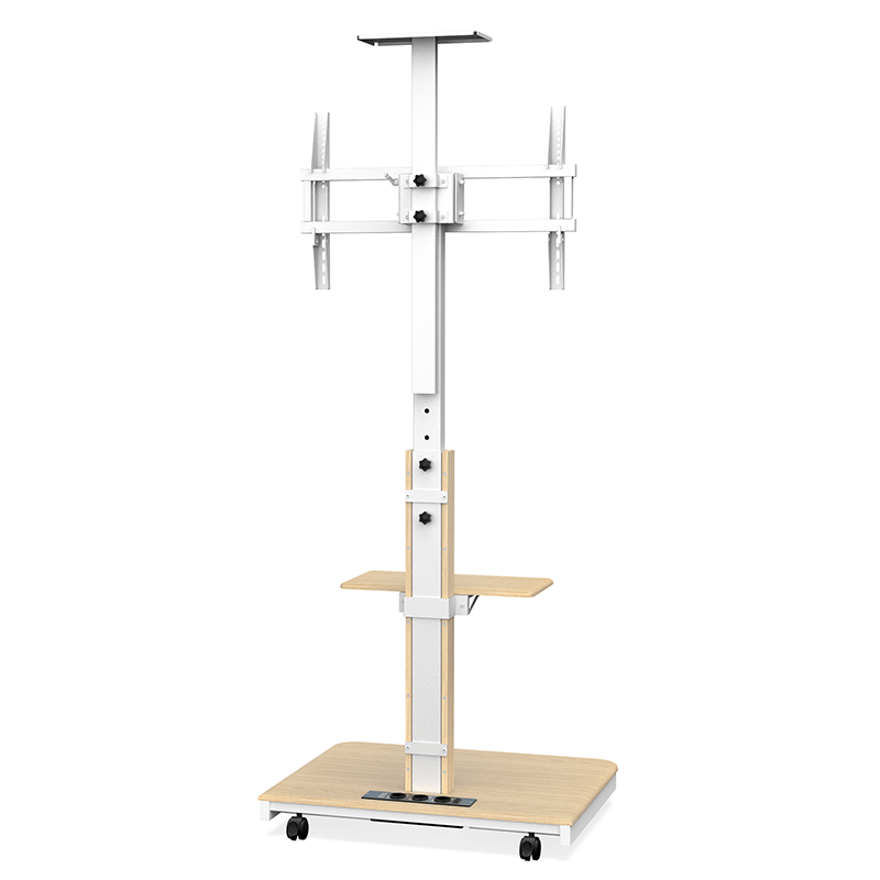 XTRARM TV Stander Elite hvid/bøg manuel justerbar - tvophaeng.dk