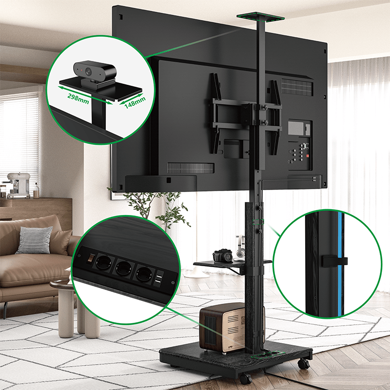 XTRARM TV Stander Elite sort manuel justerbar - tvophaeng.dk