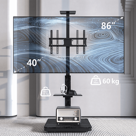 XTRARM TV Stander Elite sort manuel justerbar - tvophaeng.dk