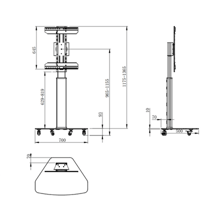 XTRARM TV Stander Proton 100 sort - tvophaeng.dk