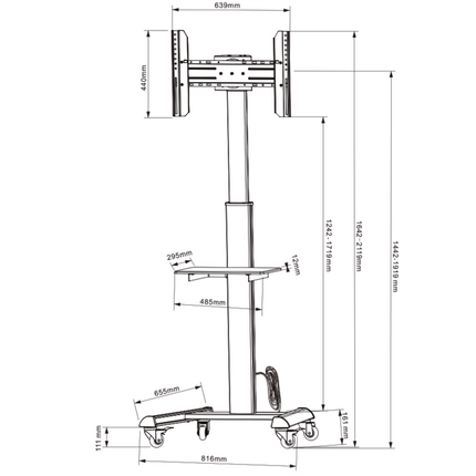 XTRARM TV Stander Proton 500 alu - tvophaeng.dk