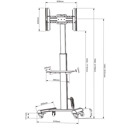 XTRARM TV Stander Proton 500 Sort - tvophaeng.dk